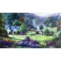 油畫-油畫風景 -加拿大風景油畫--訂製品 - y14045 